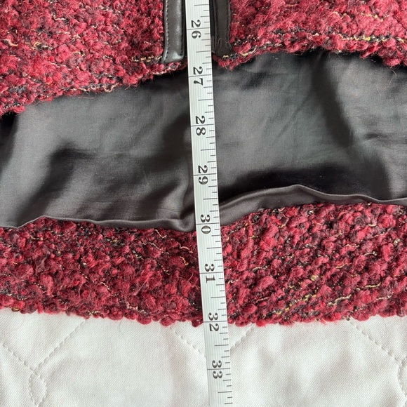 Alice and Olivia Burgundy Tweed Boucle Coat - Picture 11 of 11